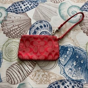 Coach Wristlet Red